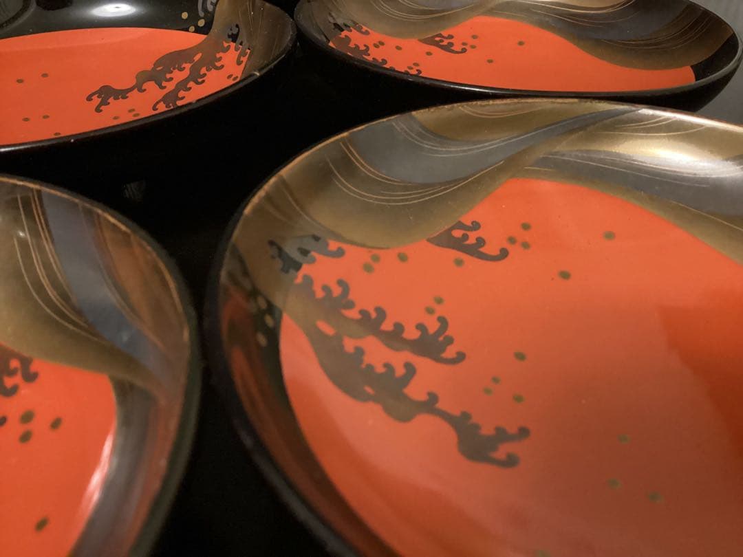 9客　木箱　懐石道具 吸物椀　50~60年前　工芸品 茶懐石　お椀　祇園　一力亭