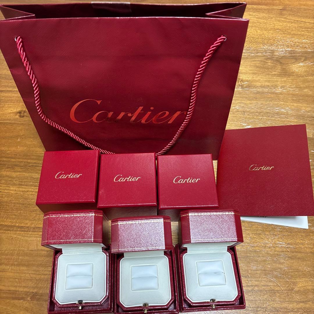 Cartier ショップ袋とリング空箱3点セット