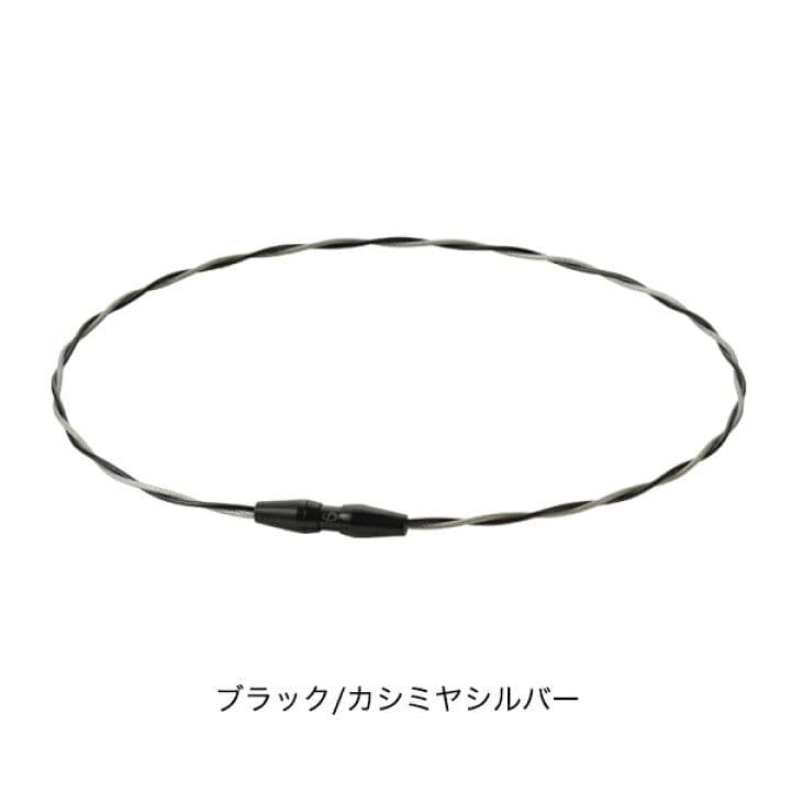 phiten RAKUWAネックトルネード ブラック×カシミヤシルバー４３cm