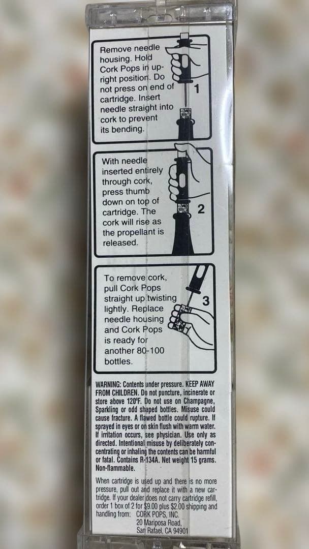 Cork Pops ブラック Screwless Wine Opener