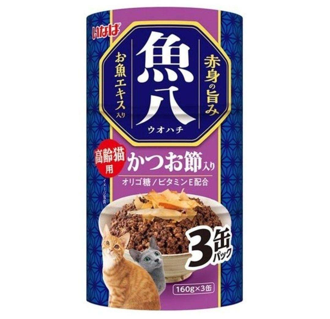 激安！いなば 魚八 かつお節入り 高齢猫用160g×3缶×36本