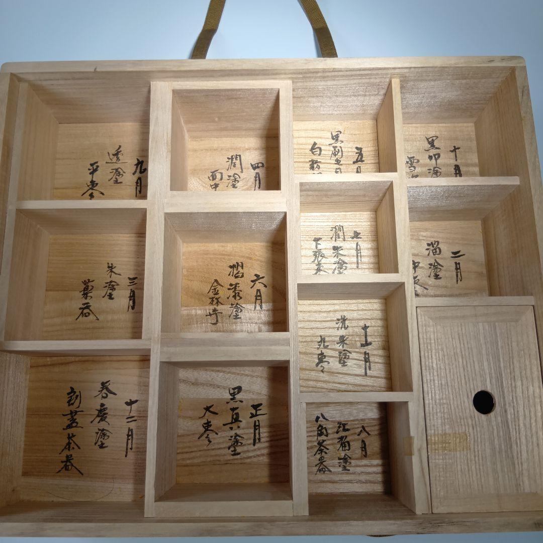 茶道具　井伊宗観好　12ヶ月(塗師)峰斎　 共箱　美品
