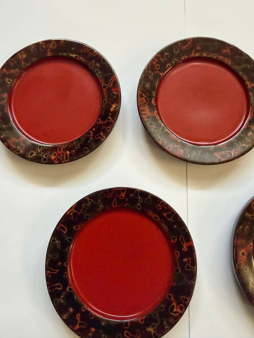津軽塗　皿5枚組　２つセット