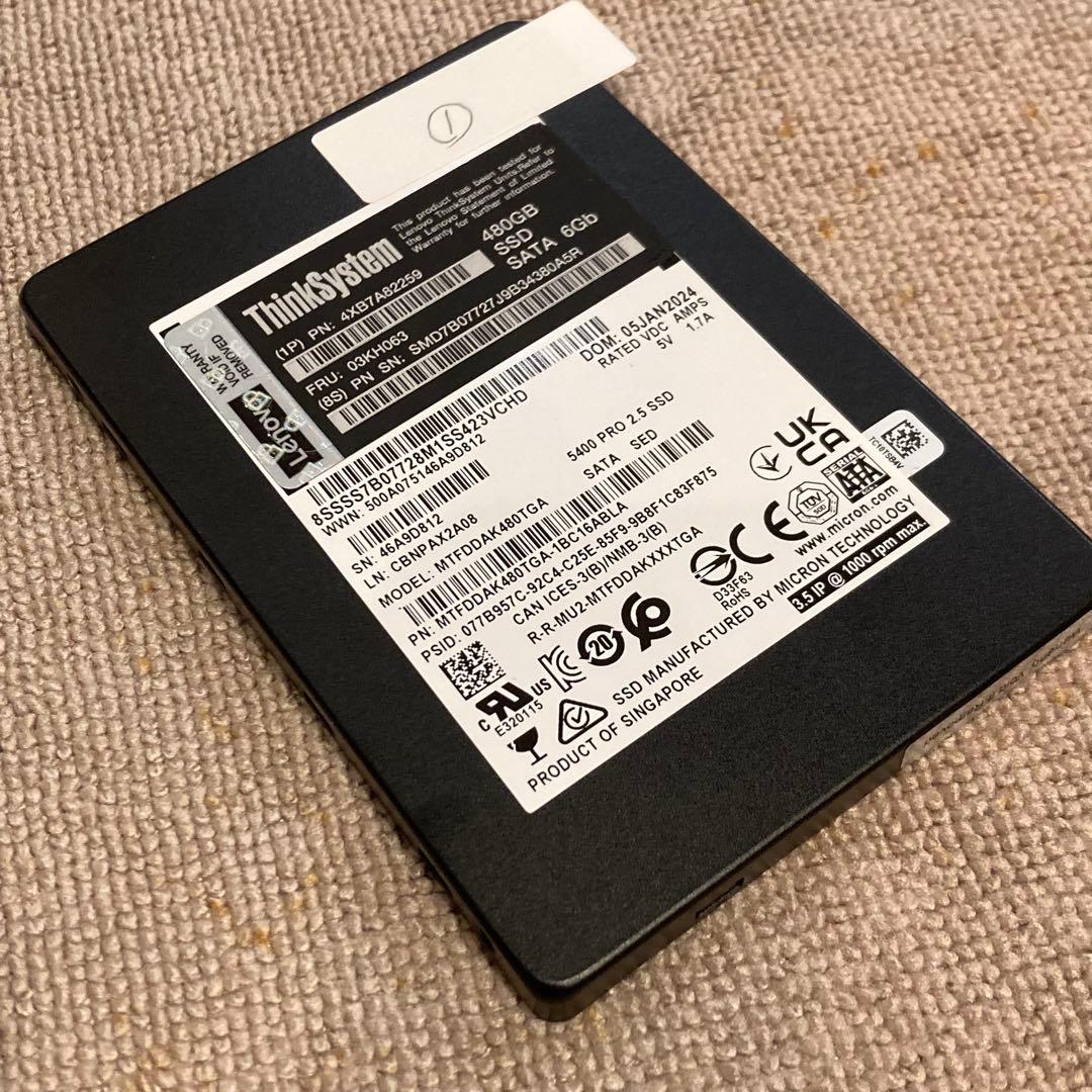 太*田様 【高耐久SSD】Micron 5400 PRO 480GB 2.5イン