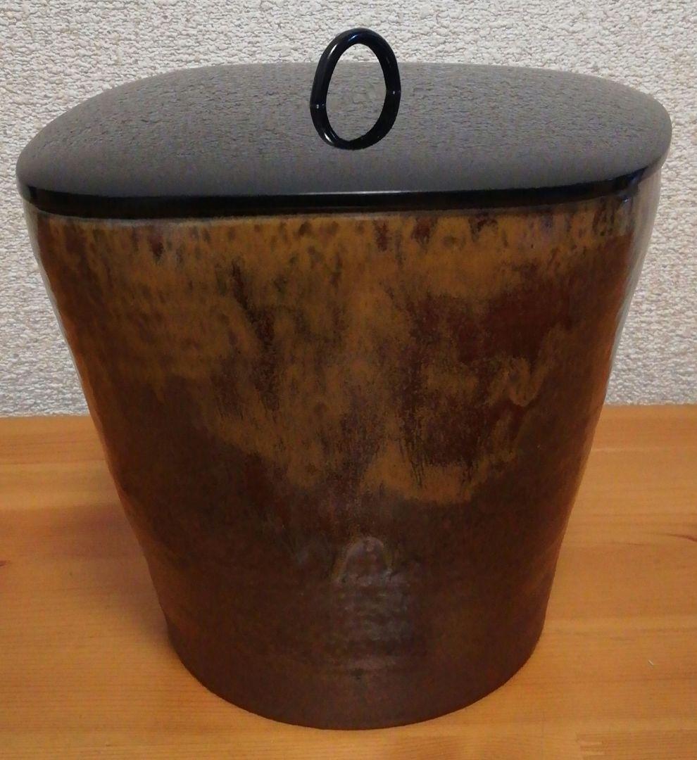 立花大亀書付　丹波焼　水指　弥右衛門　茶入　二点まとめて