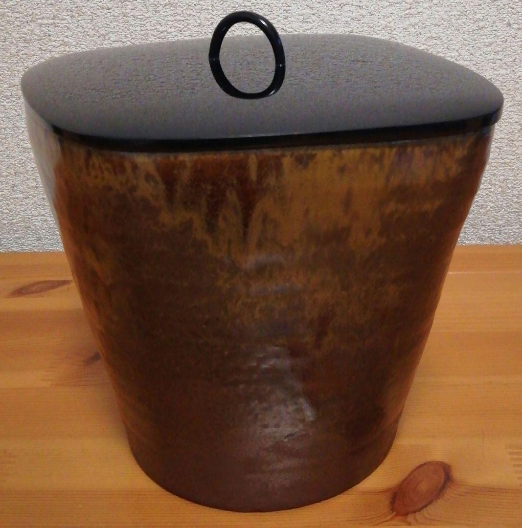 立花大亀書付　丹波焼　水指　弥右衛門　茶入　二点まとめて