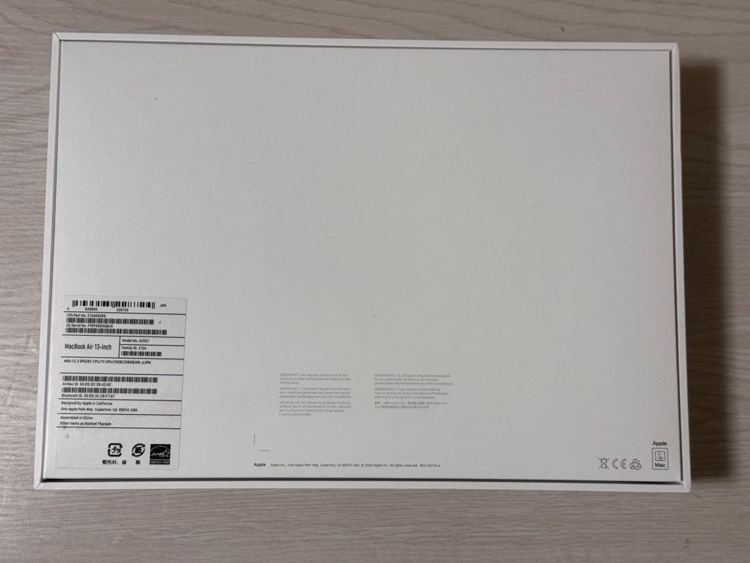 【超美品】16GB256GB スペースグレイMacBookAirM1 2020