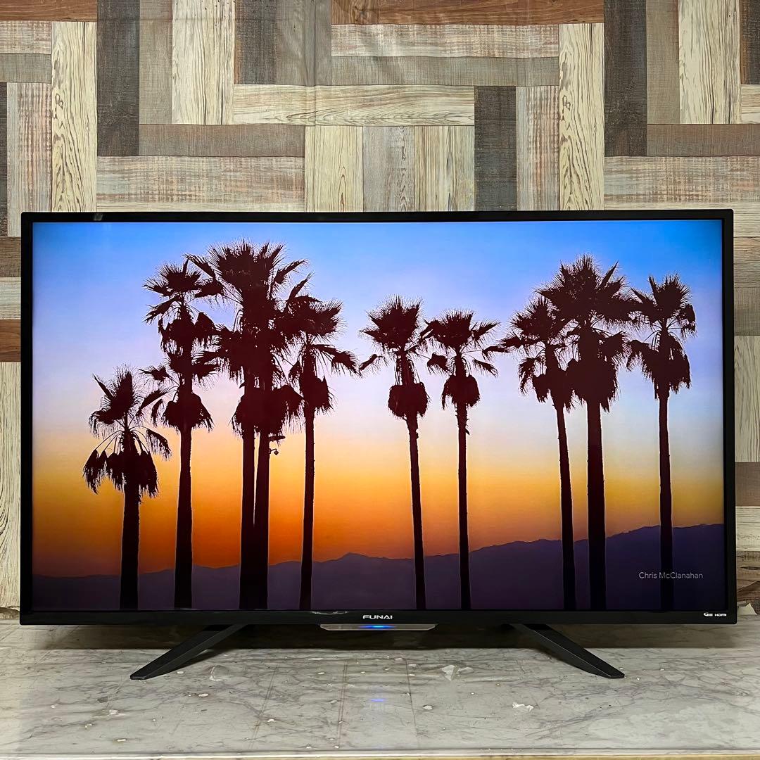 全国送料込❣️フナイ49型4KテレビHDD録画機能付YouTube、Netflix