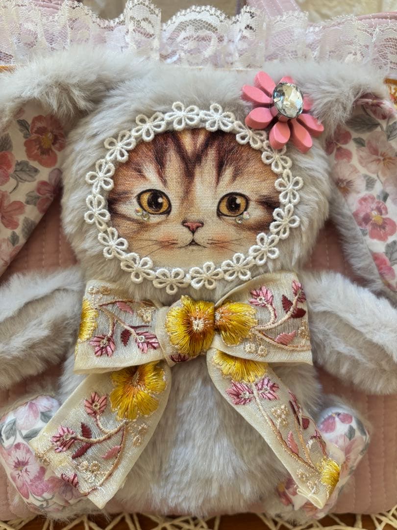 ね*】様 コヤンイサムチョン　イブル刺繍キルト&リバティ&インド刺繍リボンバッグ