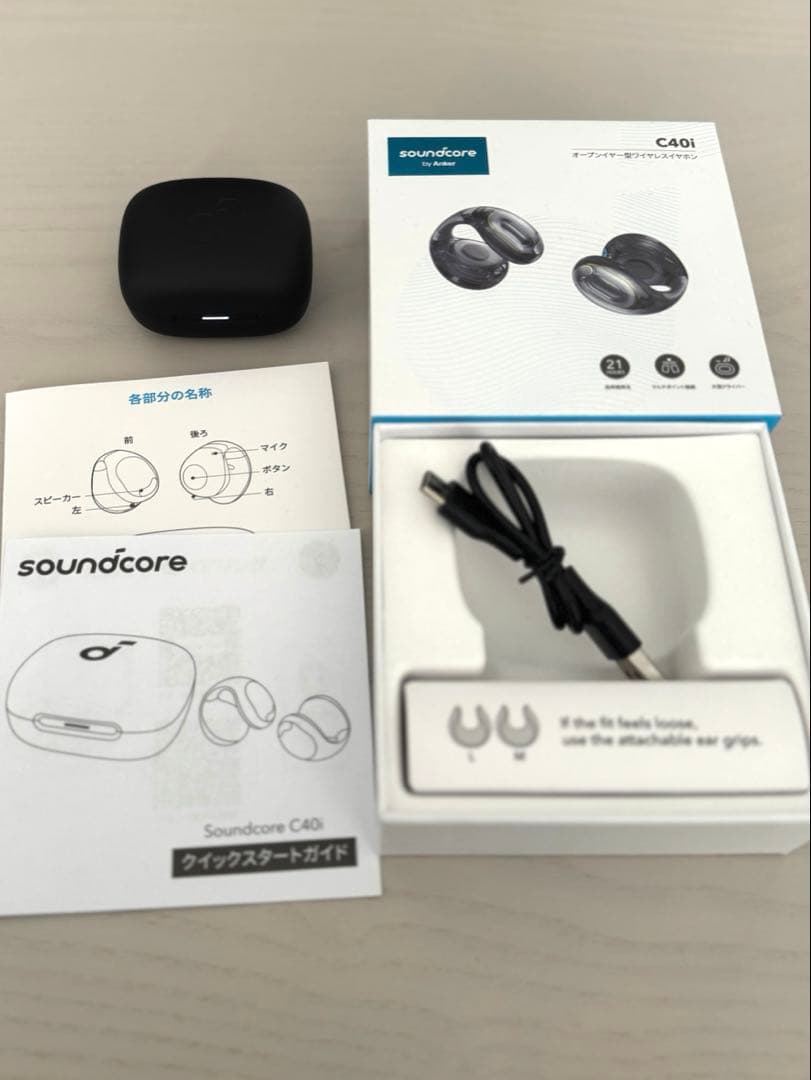Anchor Soundcore C40i ワイヤレスイヤホン クリアブラック