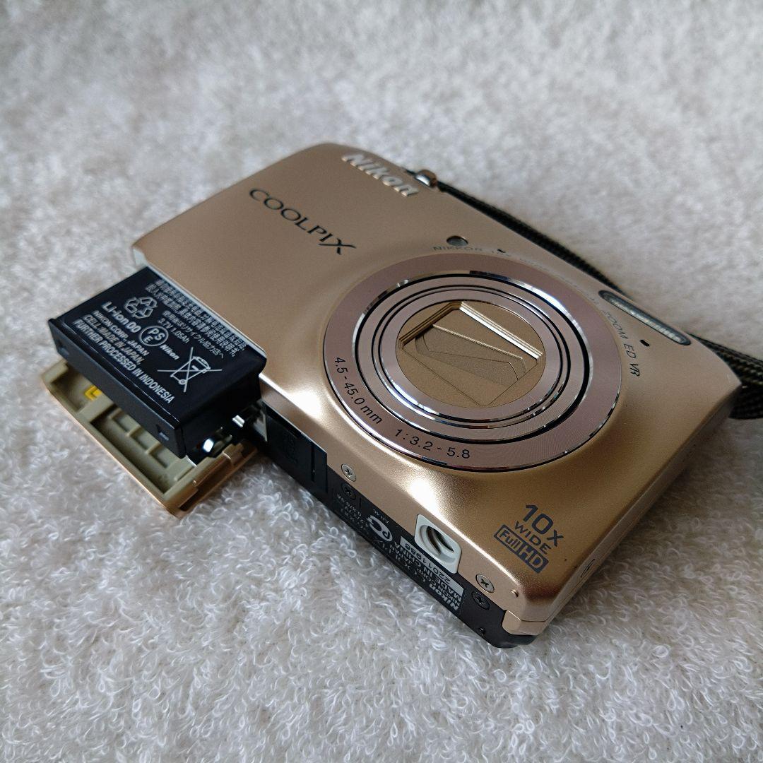 【美品】Nikon COOLPIX S6300 ゴールド 動作品 付属品完備