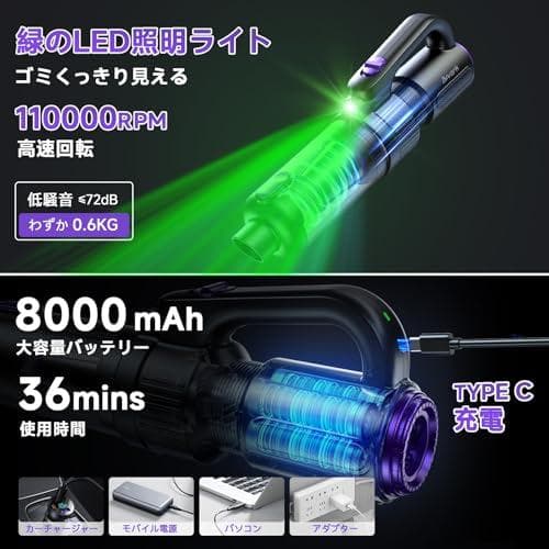 掃除機 コードレス Bivark 28000pa超強力吸引【2025業界初!吹A