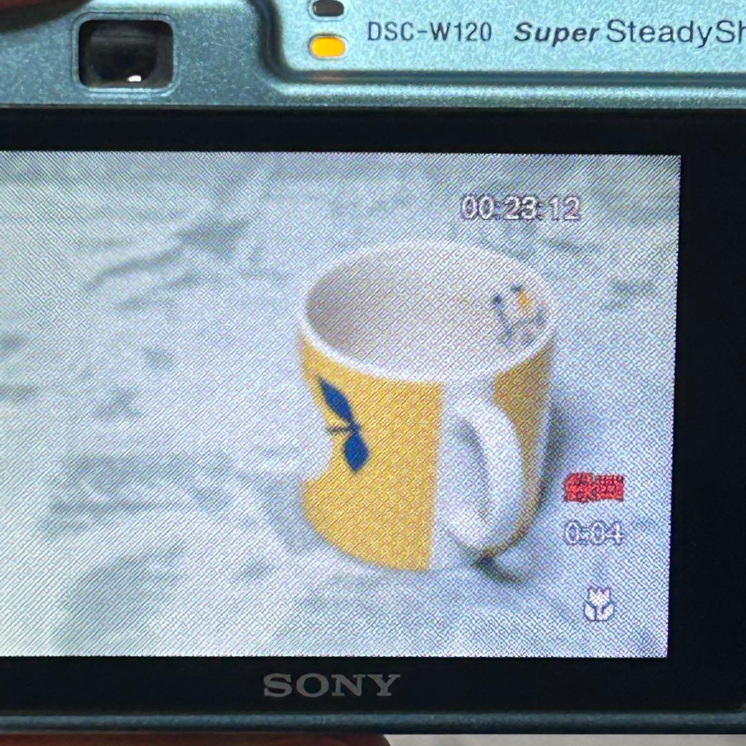 【動作品　美品】SONY Cyber-shot DSC-W120 コンデジ　青