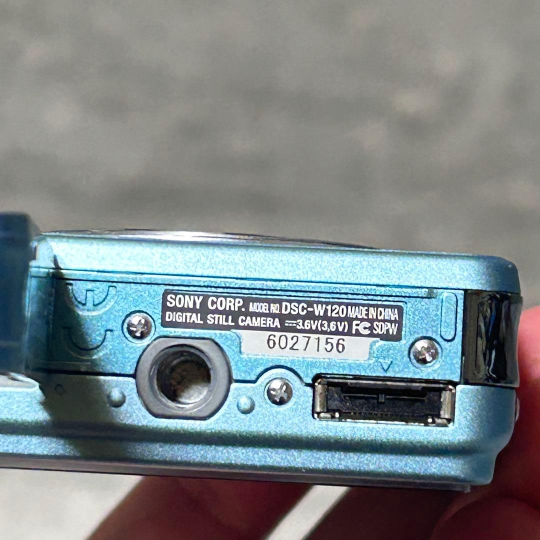 【動作品　美品】SONY Cyber-shot DSC-W120 コンデジ　青