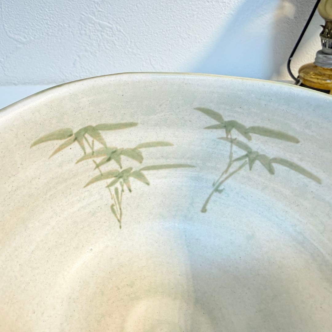 【未使用・共箱】中村茂右衛門造 竹絵 抹茶碗 茶道具 加賀焼 金沢 陶芸