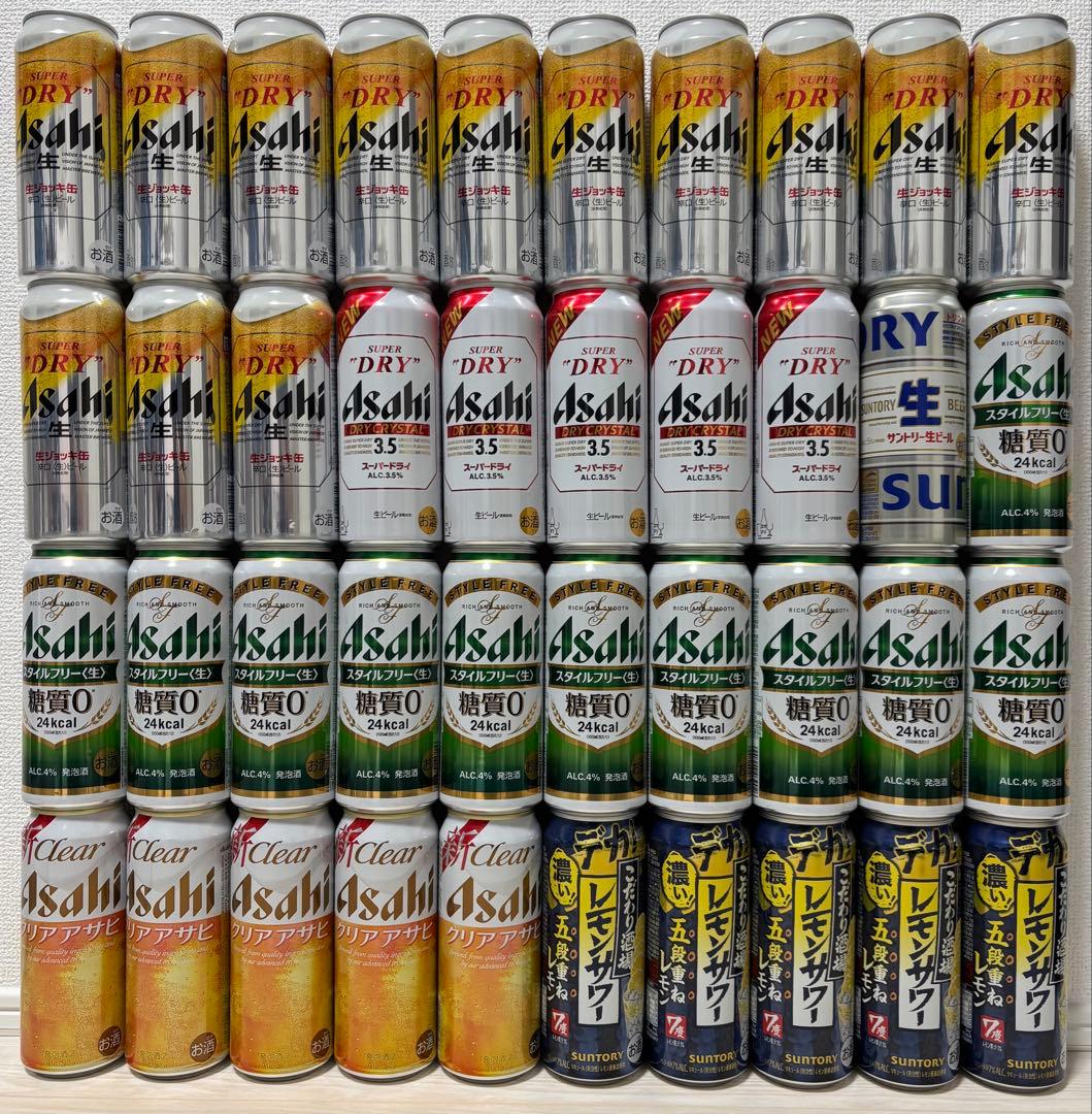 お酒 500ml 40本セット スーパードライ ドライクリスタルなど まとめ買い