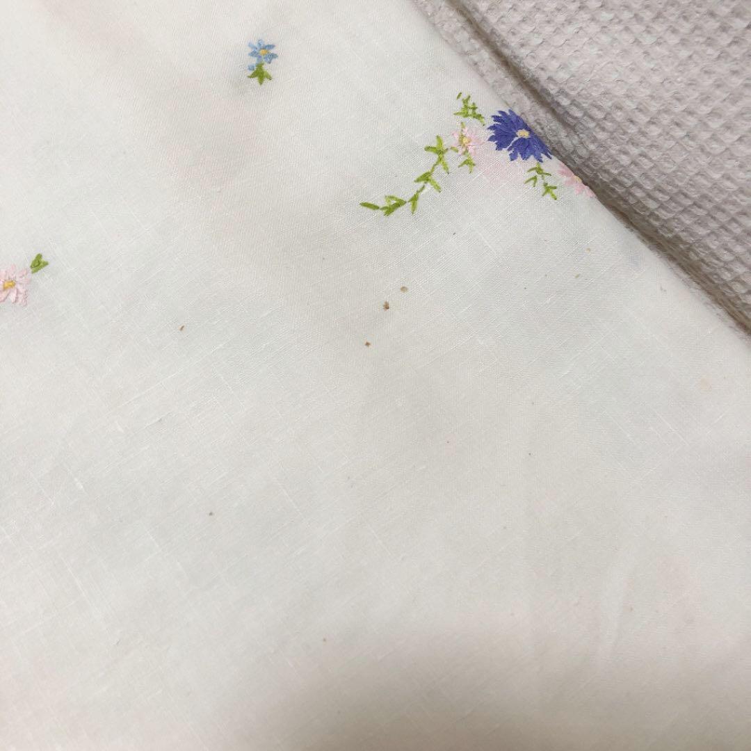 アンティーク　リネン　手刺繍　テーブルクロス