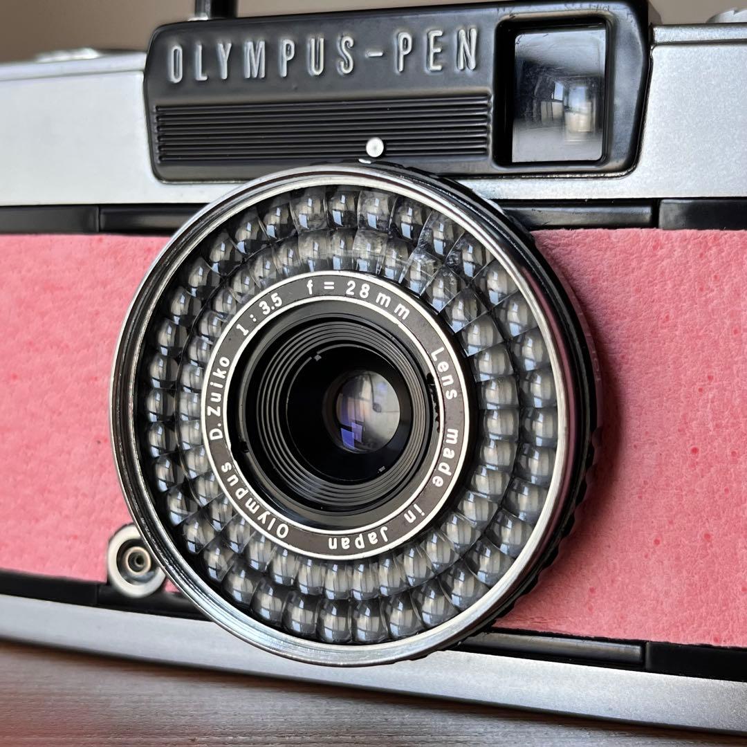 【美品・赤ベロOK】Olympus Pen EE-3シルバー×桜