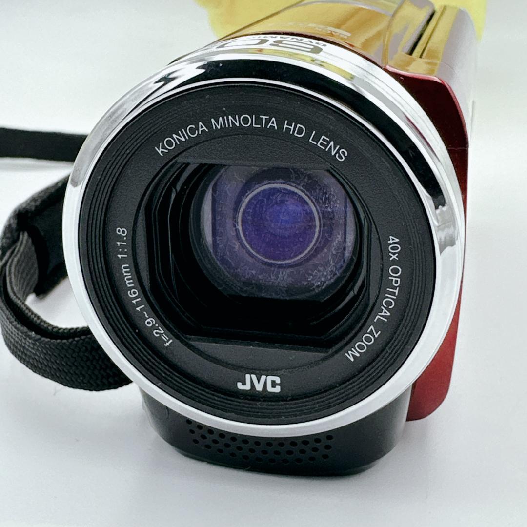【概ね美品】JVC Everio GZ-HM155-R ビデオカメラ レッド