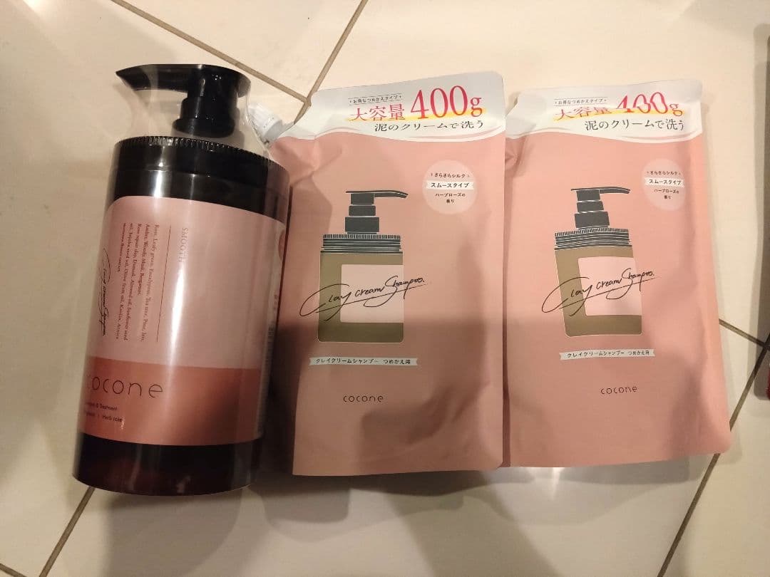 cocone クレイクリームシャンプー 　本体と詰め替えセット