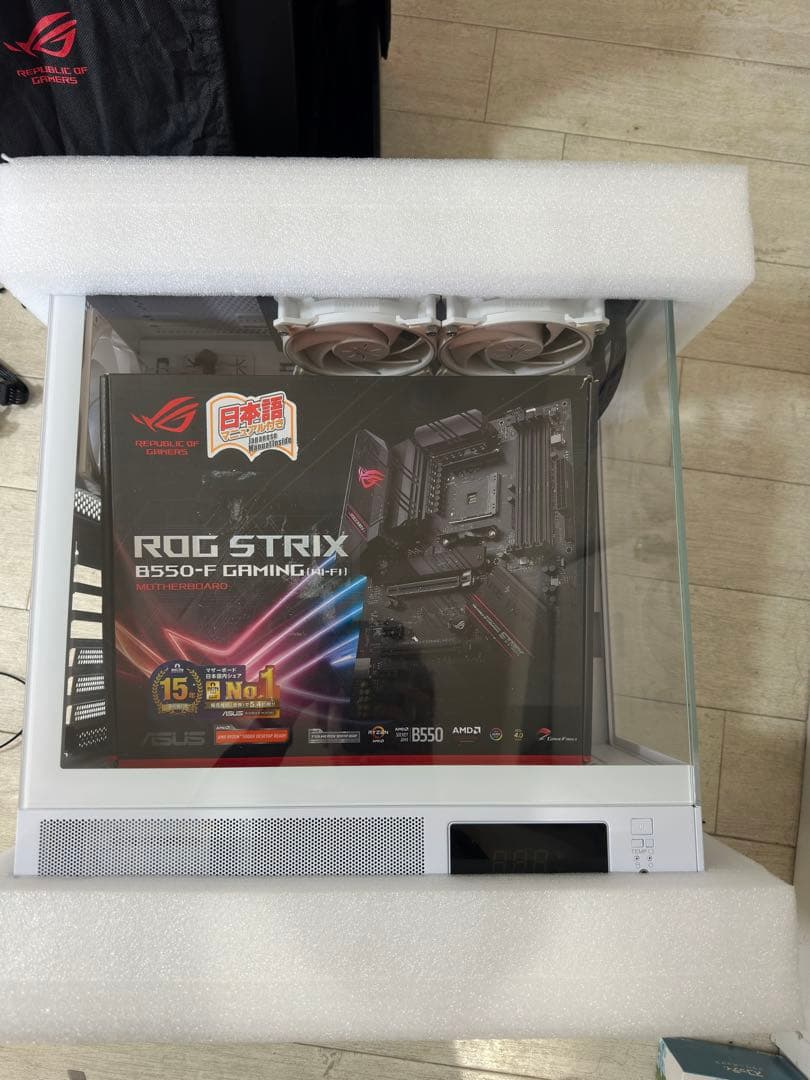 メル　自作PC マザーボード、CPU、水冷クーラー、PCケース　セット