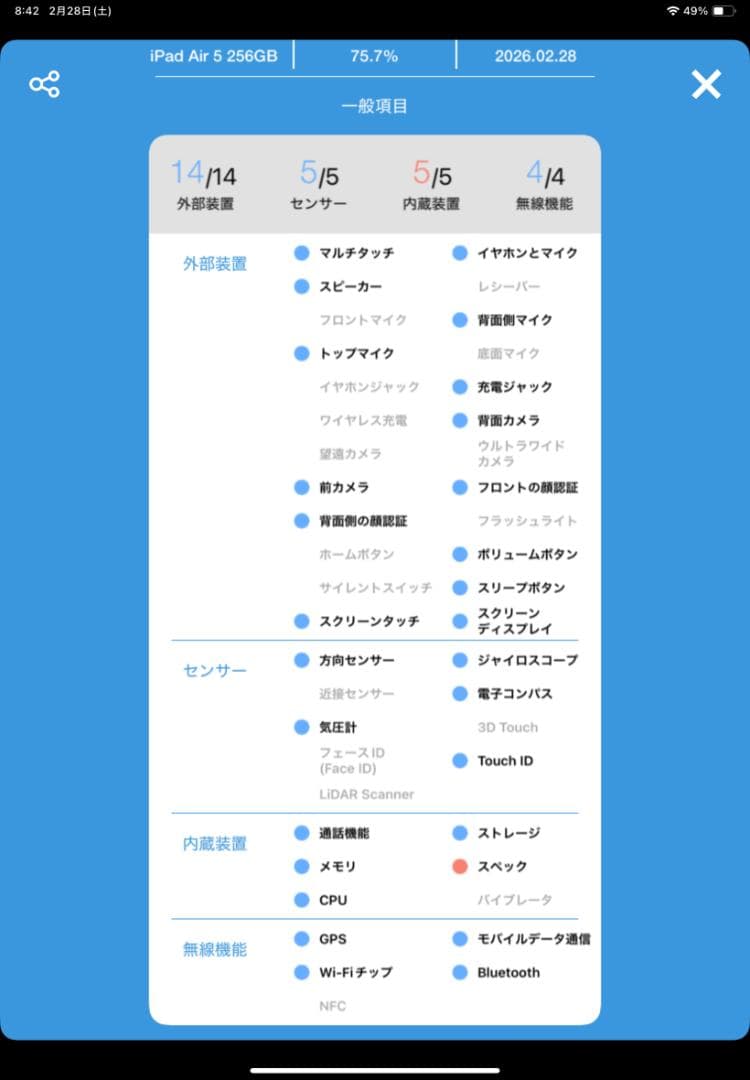 【美品】iPad Air5 セルラーモデル 256GB ピンク