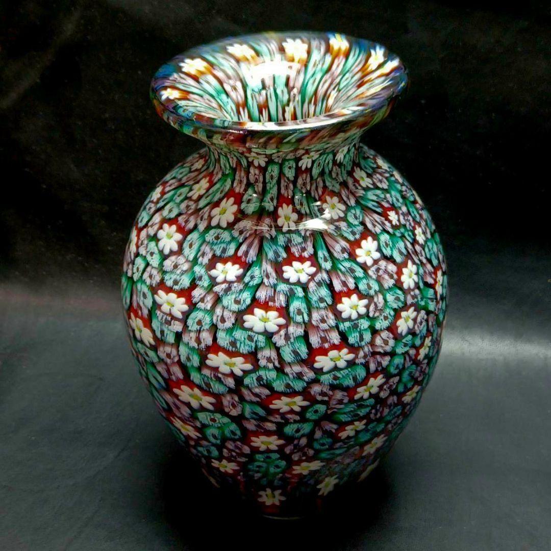 MURANO ムラノ ミルフィオリ 花器 花瓶 オブジェ ヴェネチアン