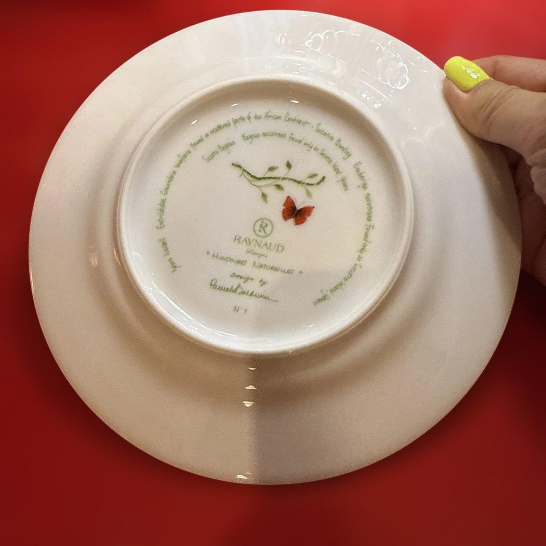 Raynaud 鳥と植物のケーキ皿19センチ