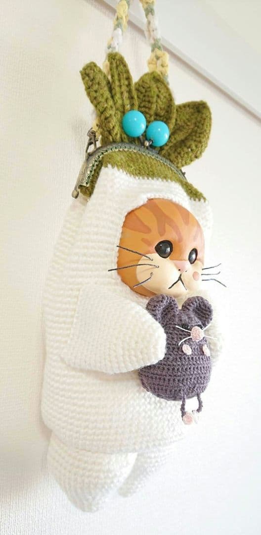 【おすすめ♪かわいい】【鞄・がま口ポーチ】＊猫さん&大根&ねずみ君・お出かけ鞄＊