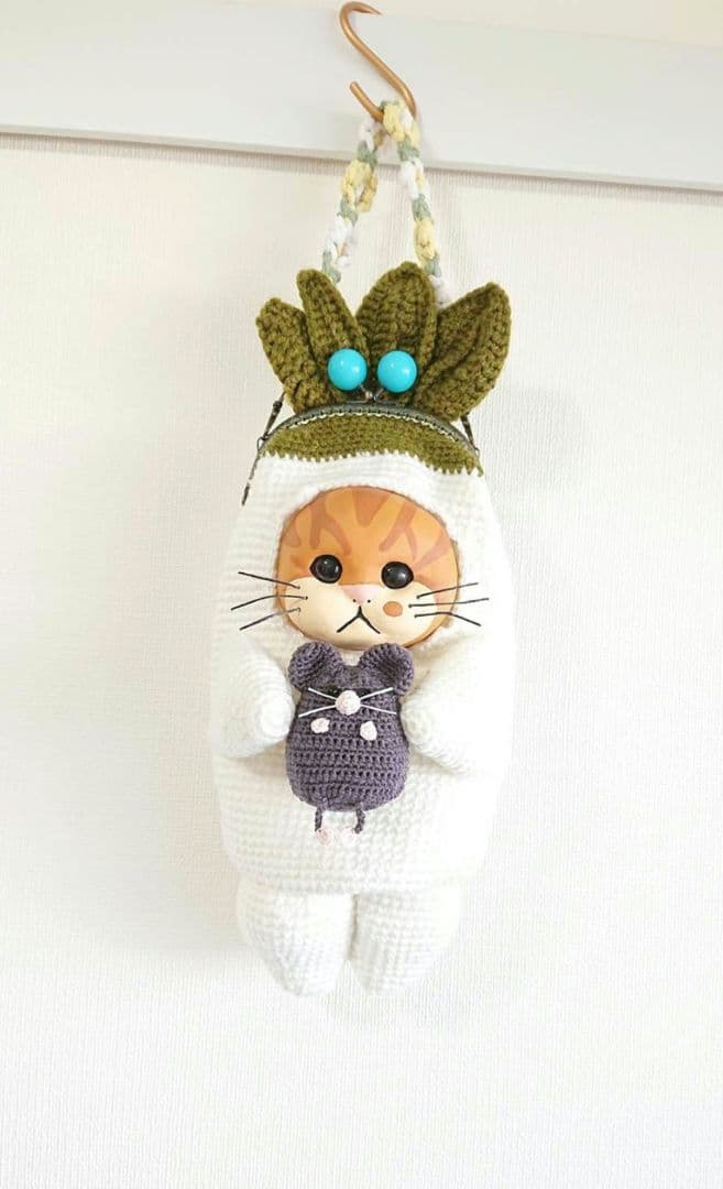 【おすすめ♪かわいい】【鞄・がま口ポーチ】＊猫さん&大根&ねずみ君・お出かけ鞄＊