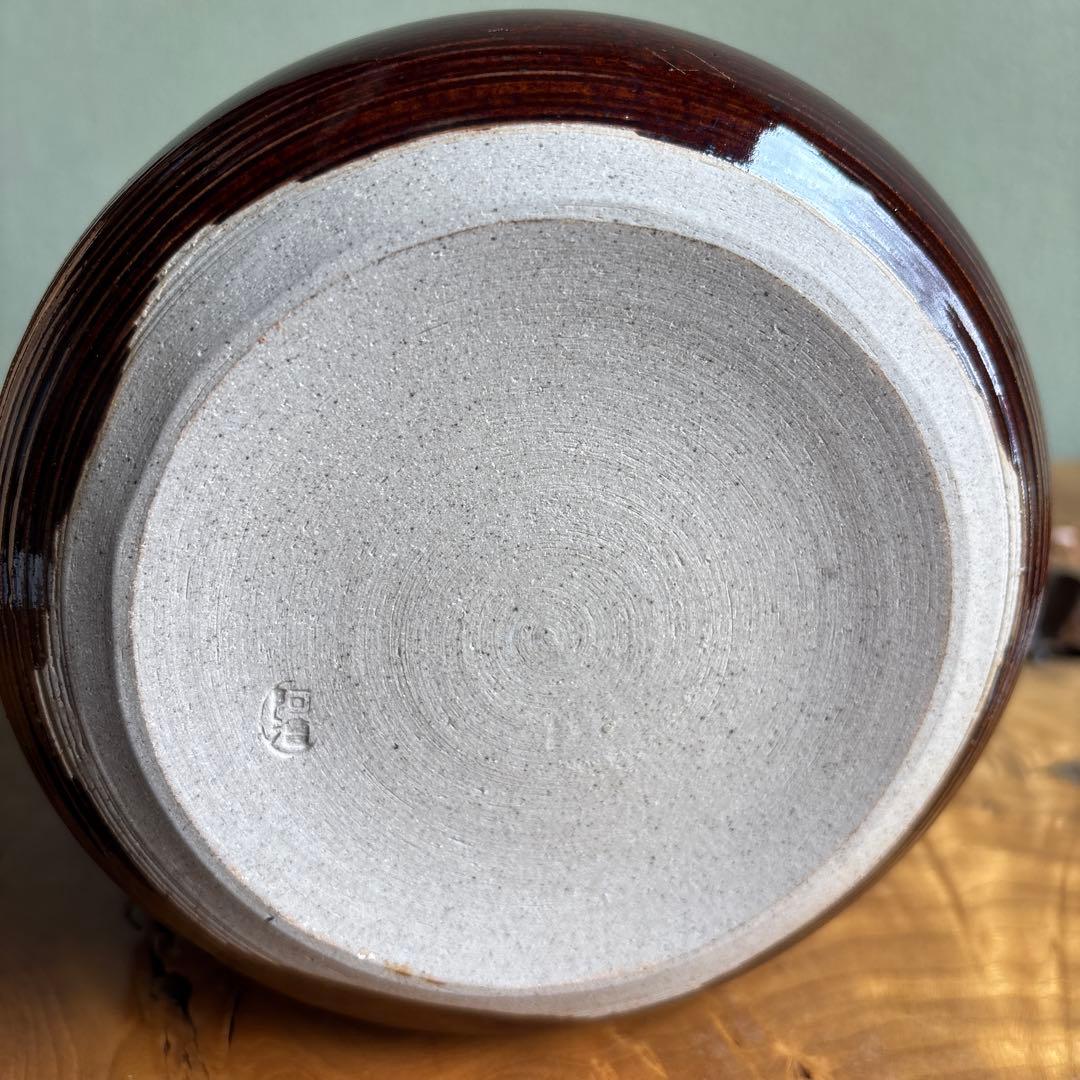 高取釉 菱水指 阿漕窯 共箱 抹茶碗 茶道具