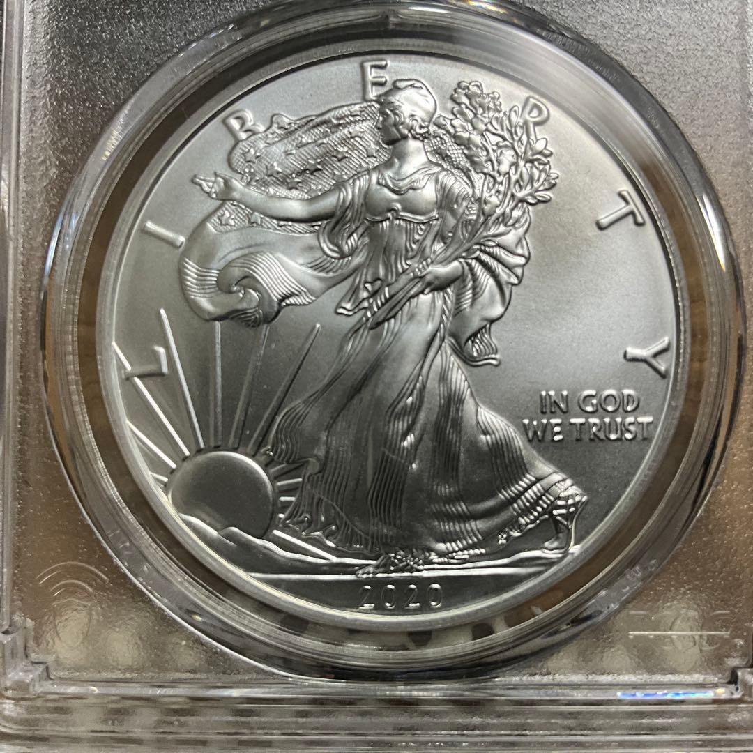 【新品】Silver Eagleイーグル銀貨2020 PCGS MS70
