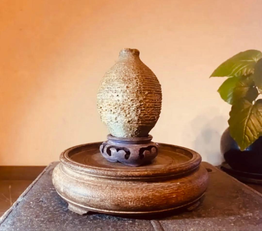 【✨至高の1８世紀アンティーク】・ブルナイ 豆壺3種＆極小豆台座・6点フルセット