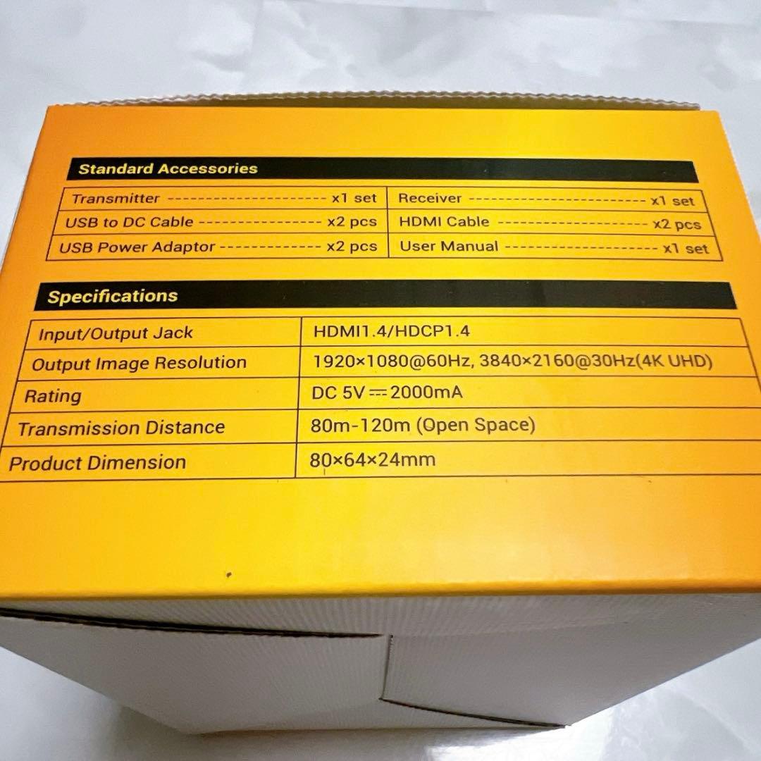 ワイヤレスHDMI送信機受信機 無線4K@30Hz LuckDog 4Kデコード