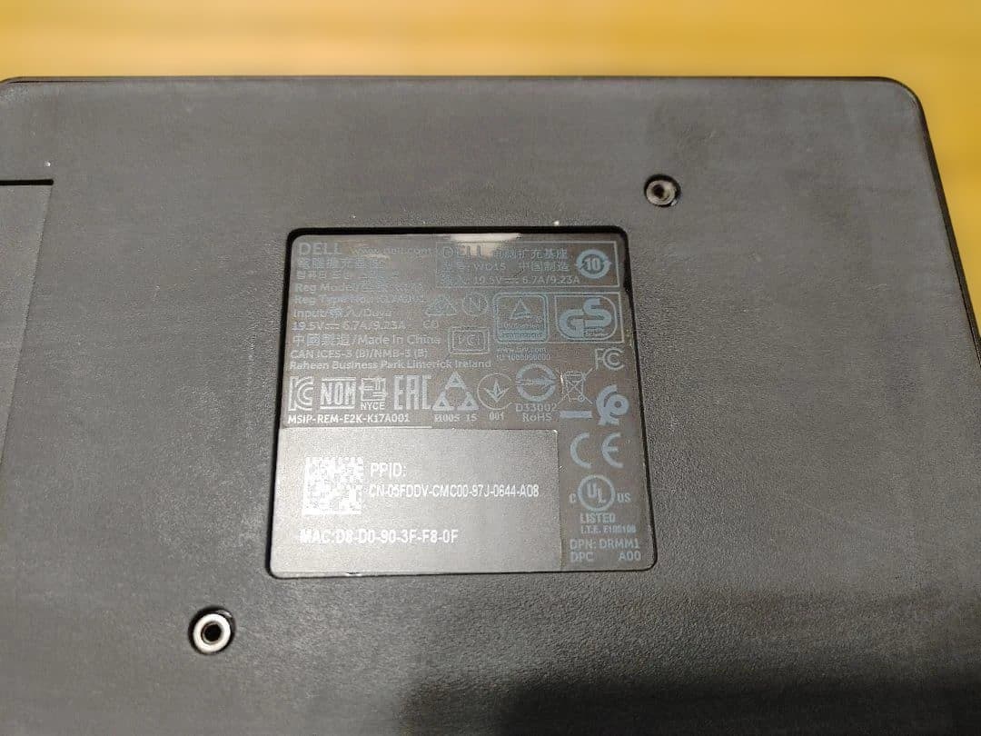 DELL WD15 ドッキングステーション ＆ HP 120W ACアダプター