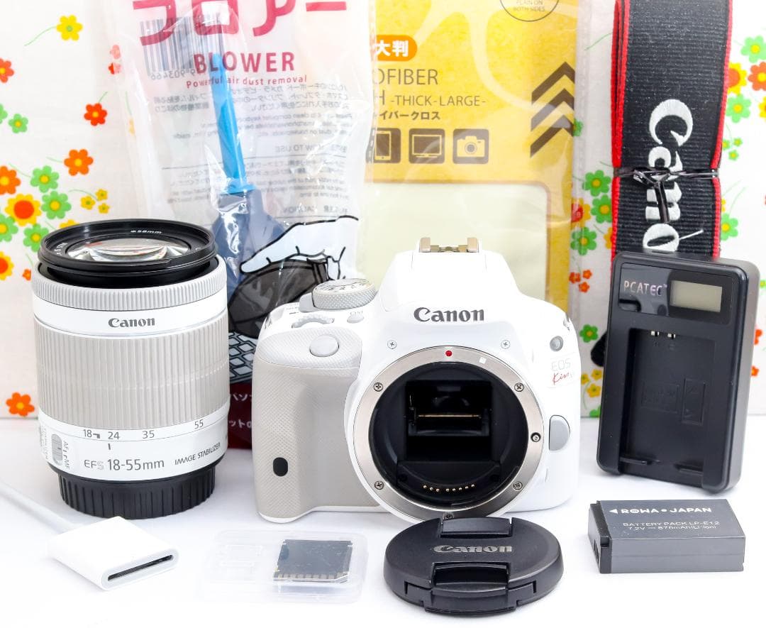 キャノン Canon kiss x7☆希少ホワイト☆スマホに転送☆コスパ最強！