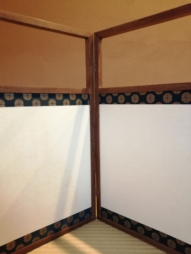 【茶道具】唐松丸紋あじろ風炉先　風炉先屏風　風炉先213