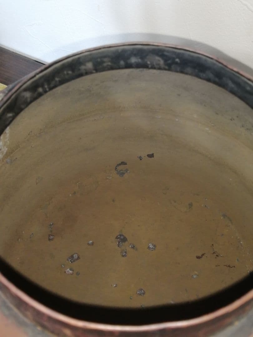 時代物 金属工芸 鍔付き 銅 薬缶 銅瓶 湯沸かし