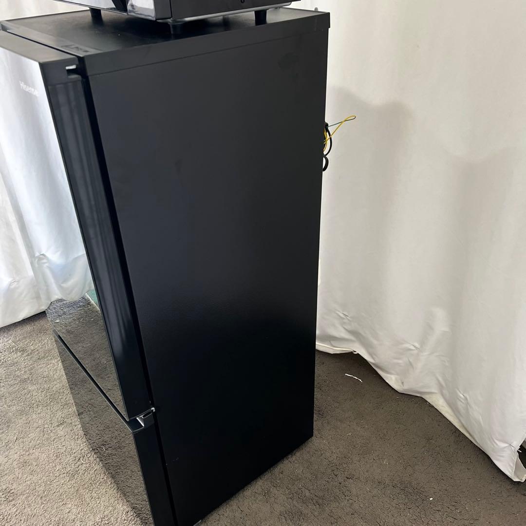 125❤️冷蔵庫　レンジ　家電セット　一人暮らし　23年　黒　小型　中古　設置無料