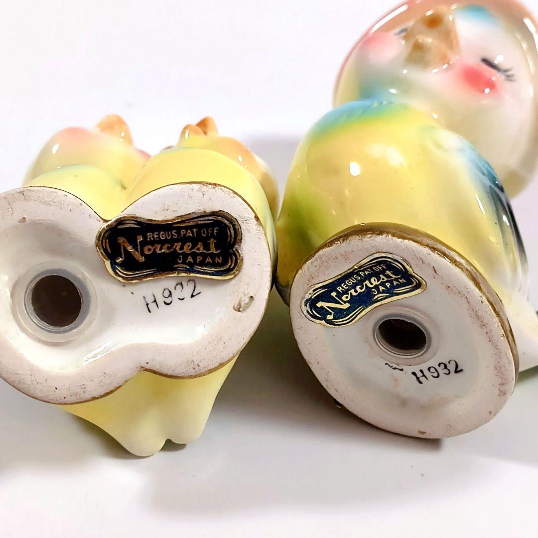 ビンテージ 小鳥の親子 フィギュリン NORCREST S&P バード
