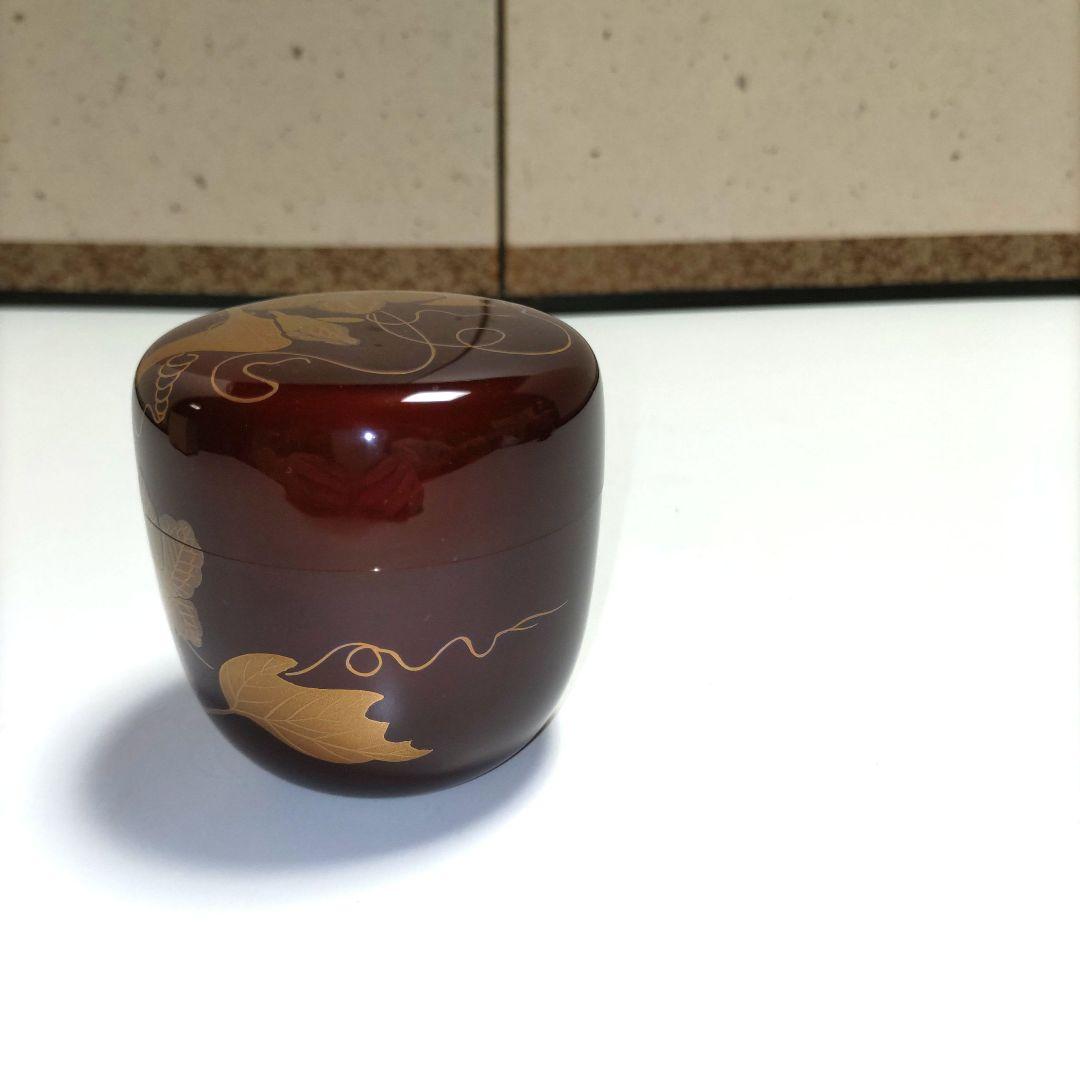 茶道具　夕顔蒔絵棗　　目代春帆