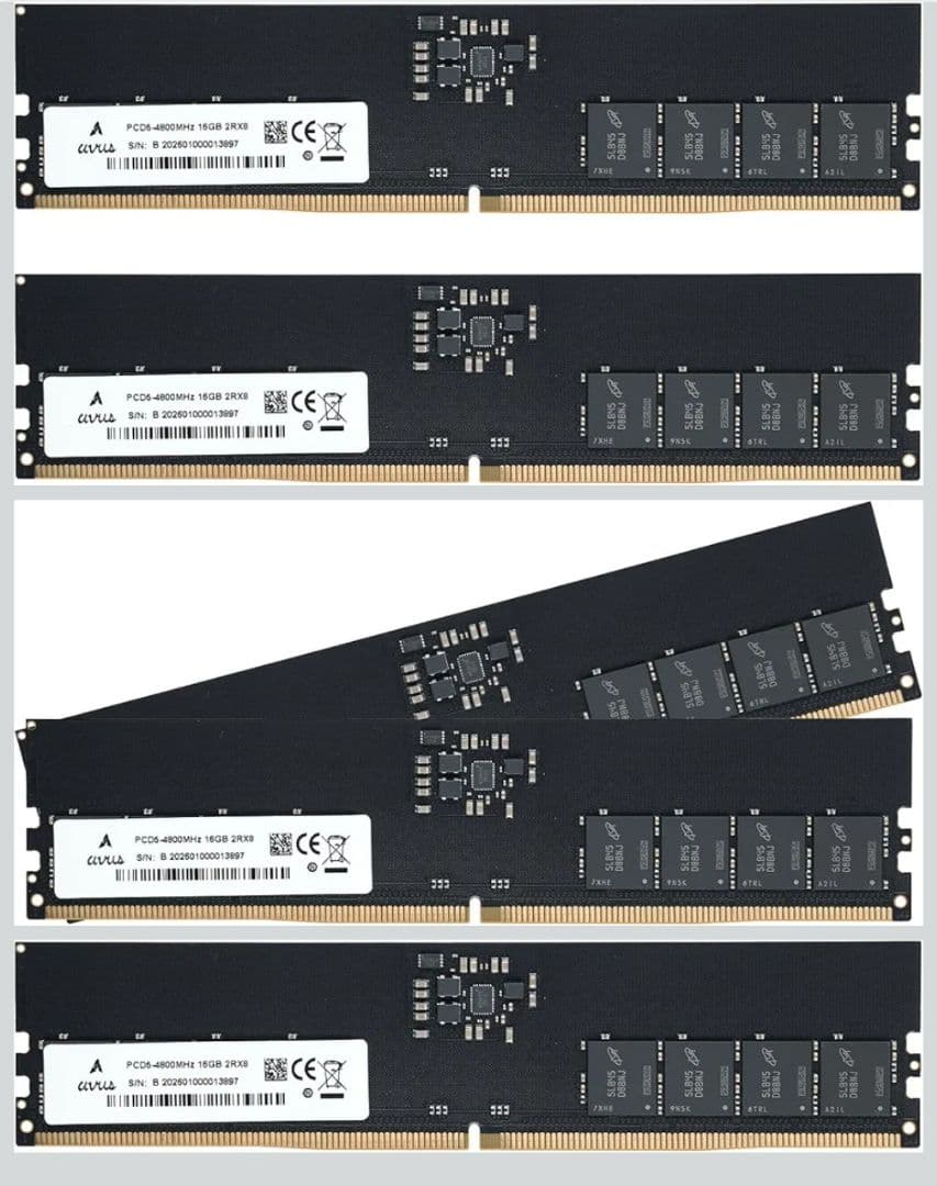 「Avus gear」32GB(16×2) DDR5メモリー4800MHz