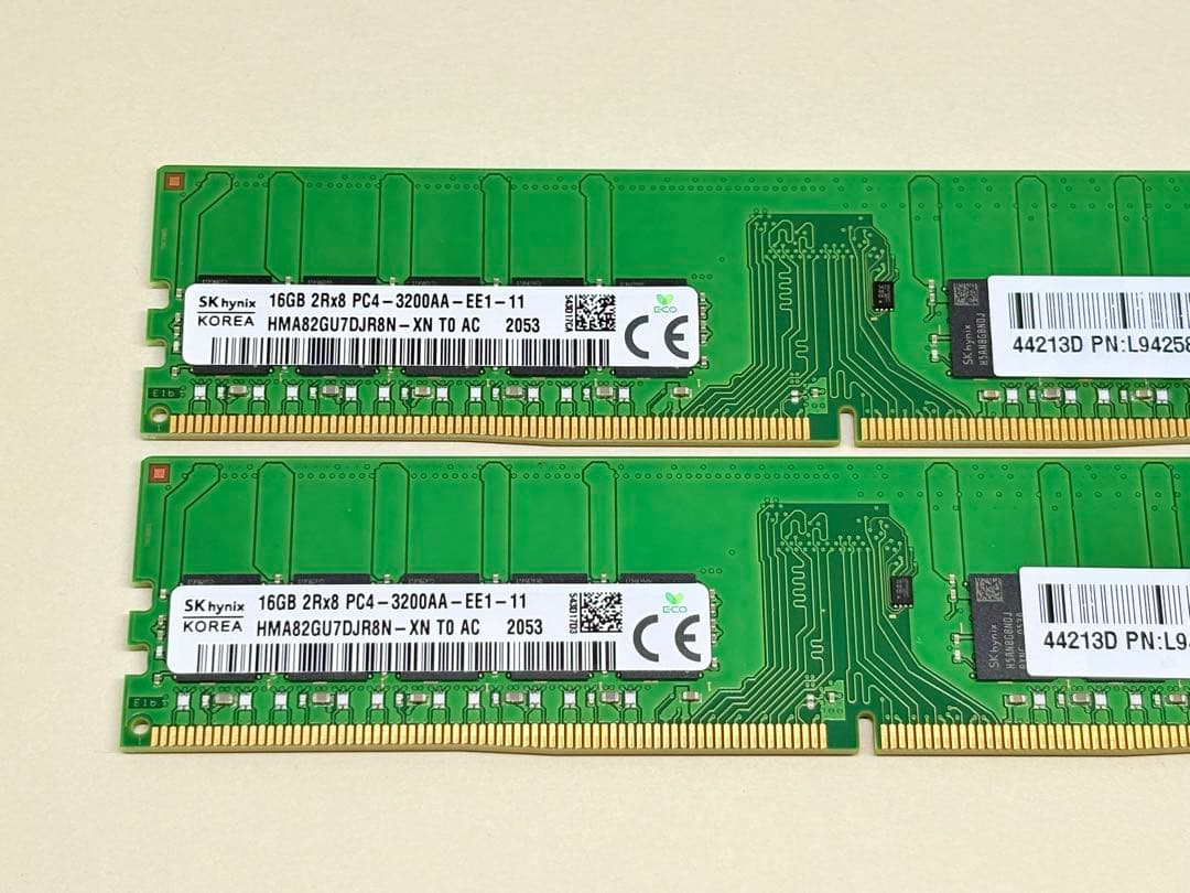 SKHYNIX DDR4 3200 ECC 16GBx2枚(計32GB)