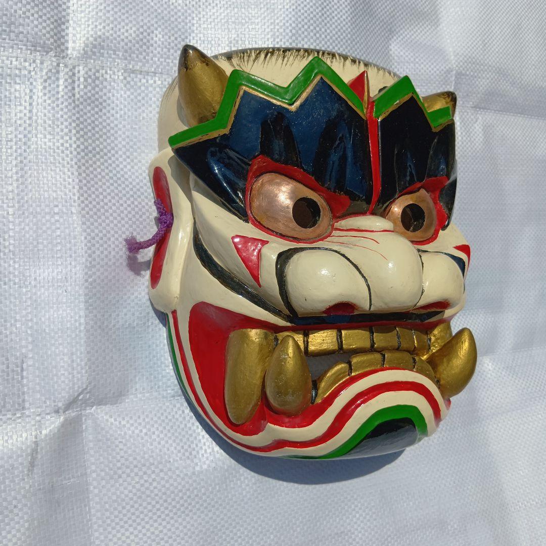 神楽面 木製（桐） 色彩豊か