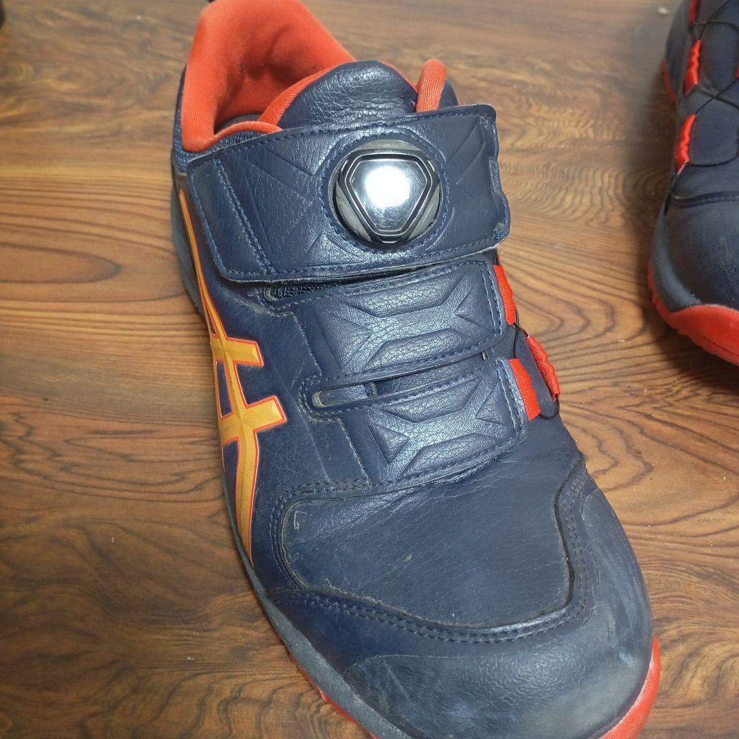ASICS CP307ア シックス 安全靴 ネイビー/オレンジ BOA