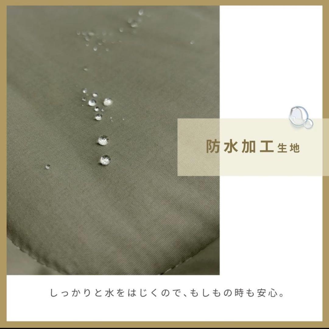 【3点セット】カーキ ペットカートクッション あごのせ 枕 マット 防水