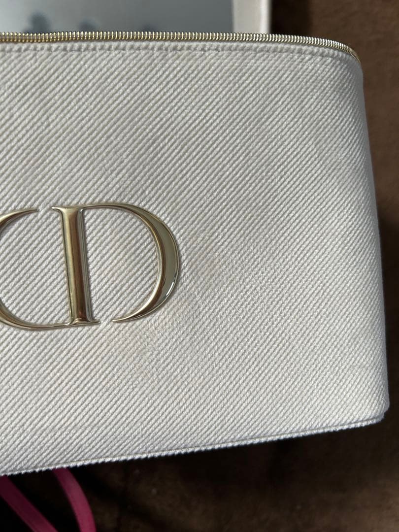 Dior ジッパー付き収納ボックス ホワイト　ミラー付き