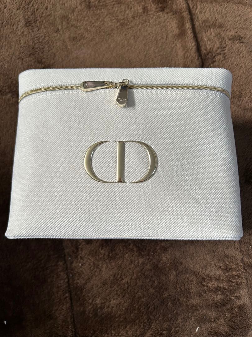 Dior ジッパー付き収納ボックス ホワイト　ミラー付き