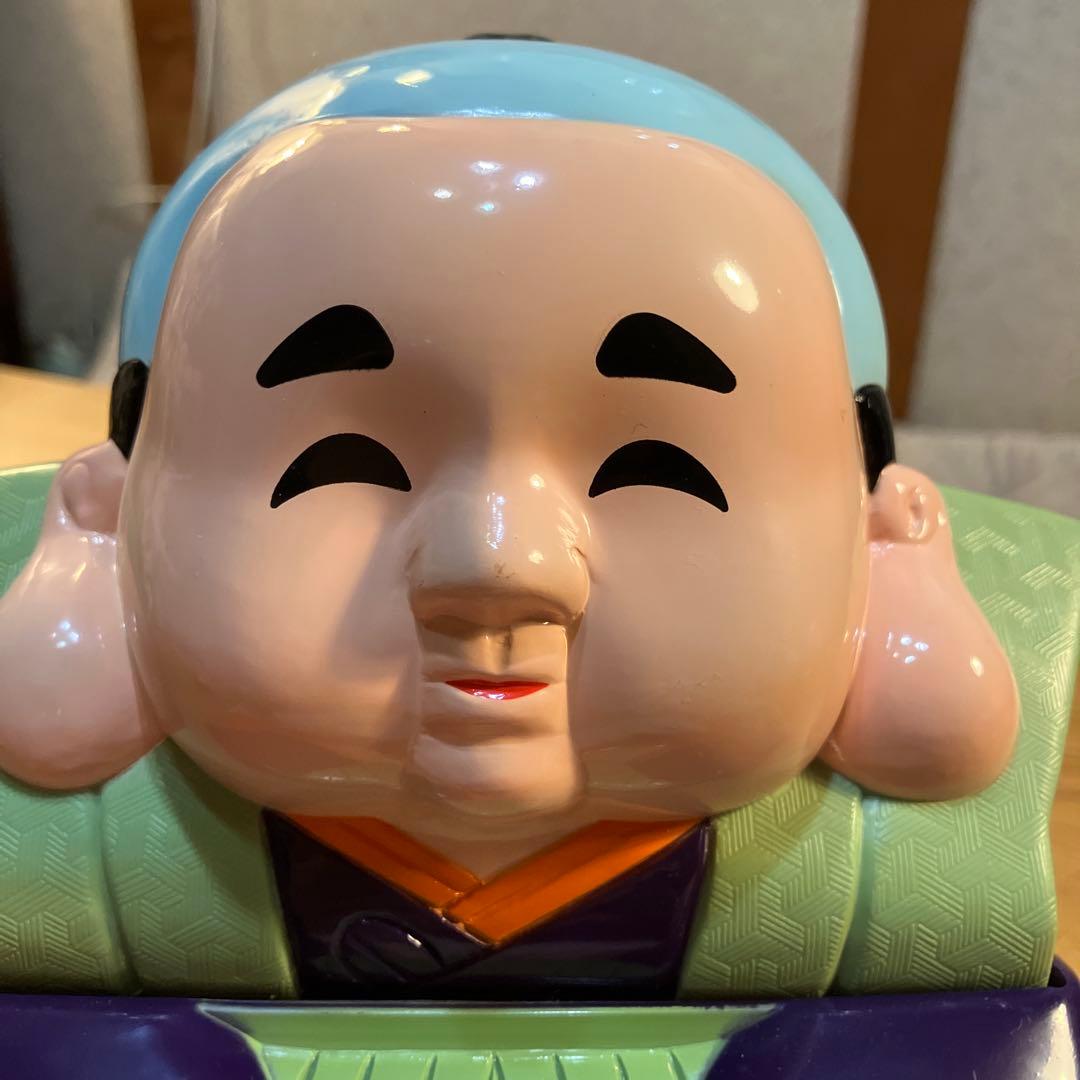 ★ 非売品 江崎グリコノベルティ景品 / 招福 からくりおじぎ時計　福助