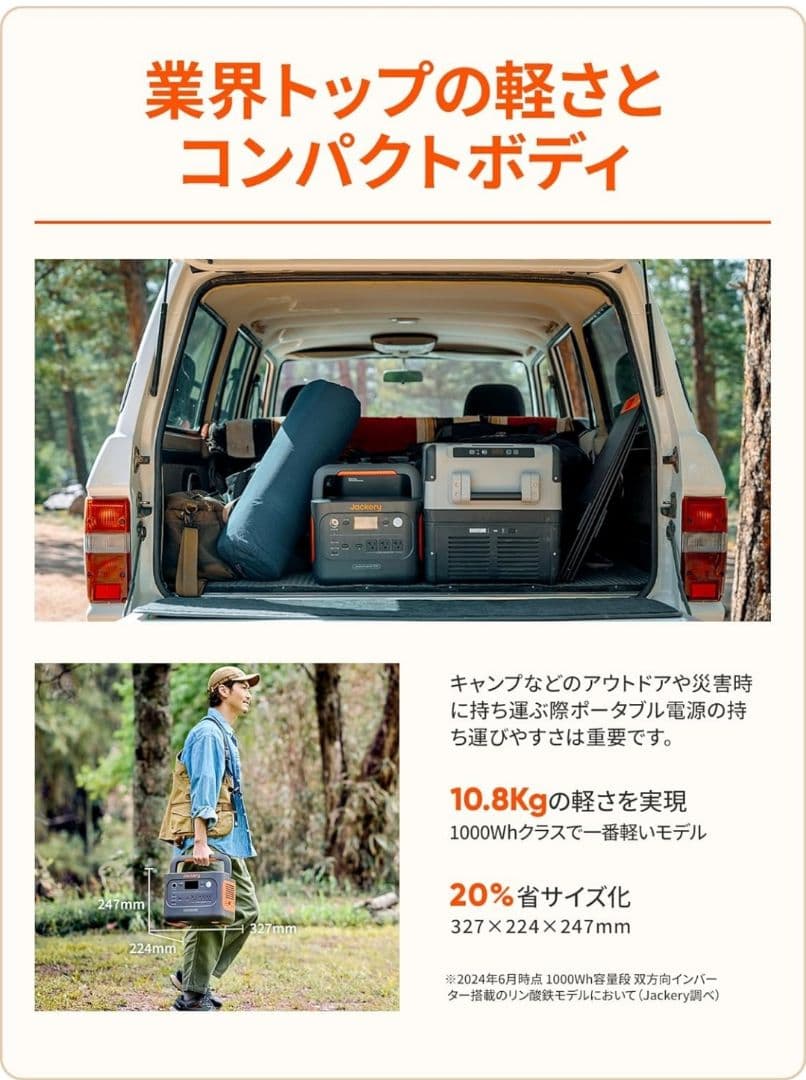 Jackery Explorer 1000 ポータブル電源 1070wh